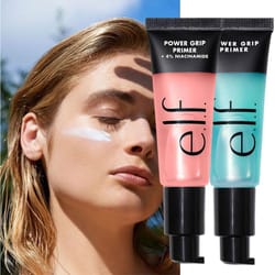 niacinamide brightening hydrating gel primer, elf primer gel 4%, hyaluronic acid moisturizing pre makeup, oil control