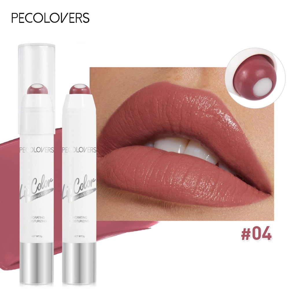 Moisturizing Gloss, Waterproof Color Rendering Lip Gloss, Long lasting Lipstick Pen, Rotating Lipstick Pen for Hydration
