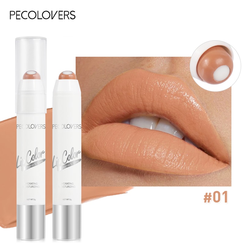 Moisturizing Gloss, Waterproof Color Rendering Lip Gloss, Long lasting Lipstick Pen, Rotating Lipstick Pen for Hydration