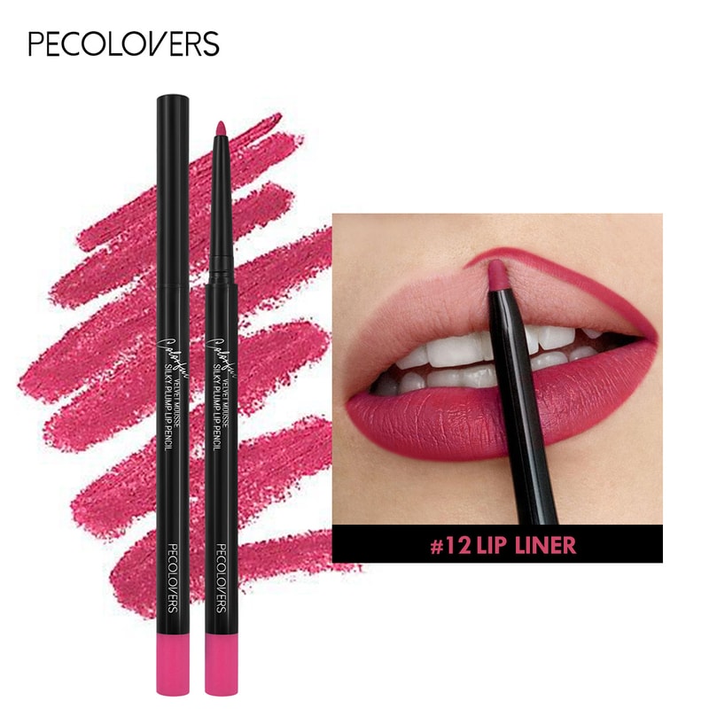 Red Contour Tint Pencil, Waterproof Matte Lipliner, Moisturising Lips Makeup, Long Lasting Lipstick, Non stick Cup Wear