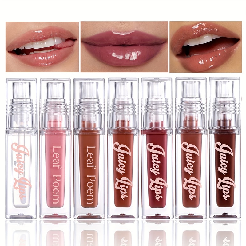 Plumping Moisturizing Gloss, Hydrating Crystal Lip Oil, Tinted Shades for All Skin Types, Instant Lip Hydration