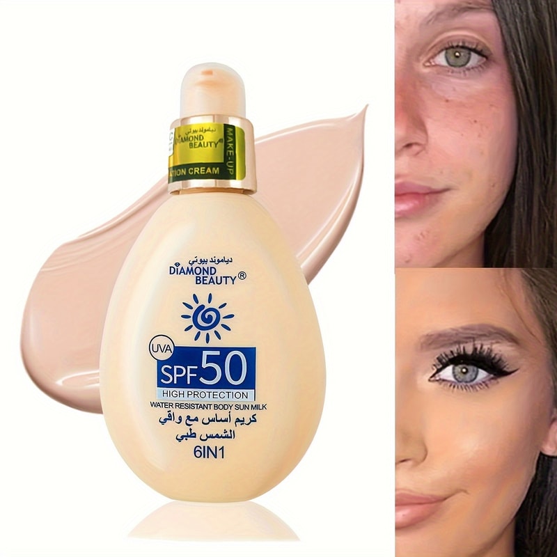 Moisturizing Cream Liquid Foundation Summer Outdoor Sunscreen SPF 50 Face Body Isolation Sunscreen 0