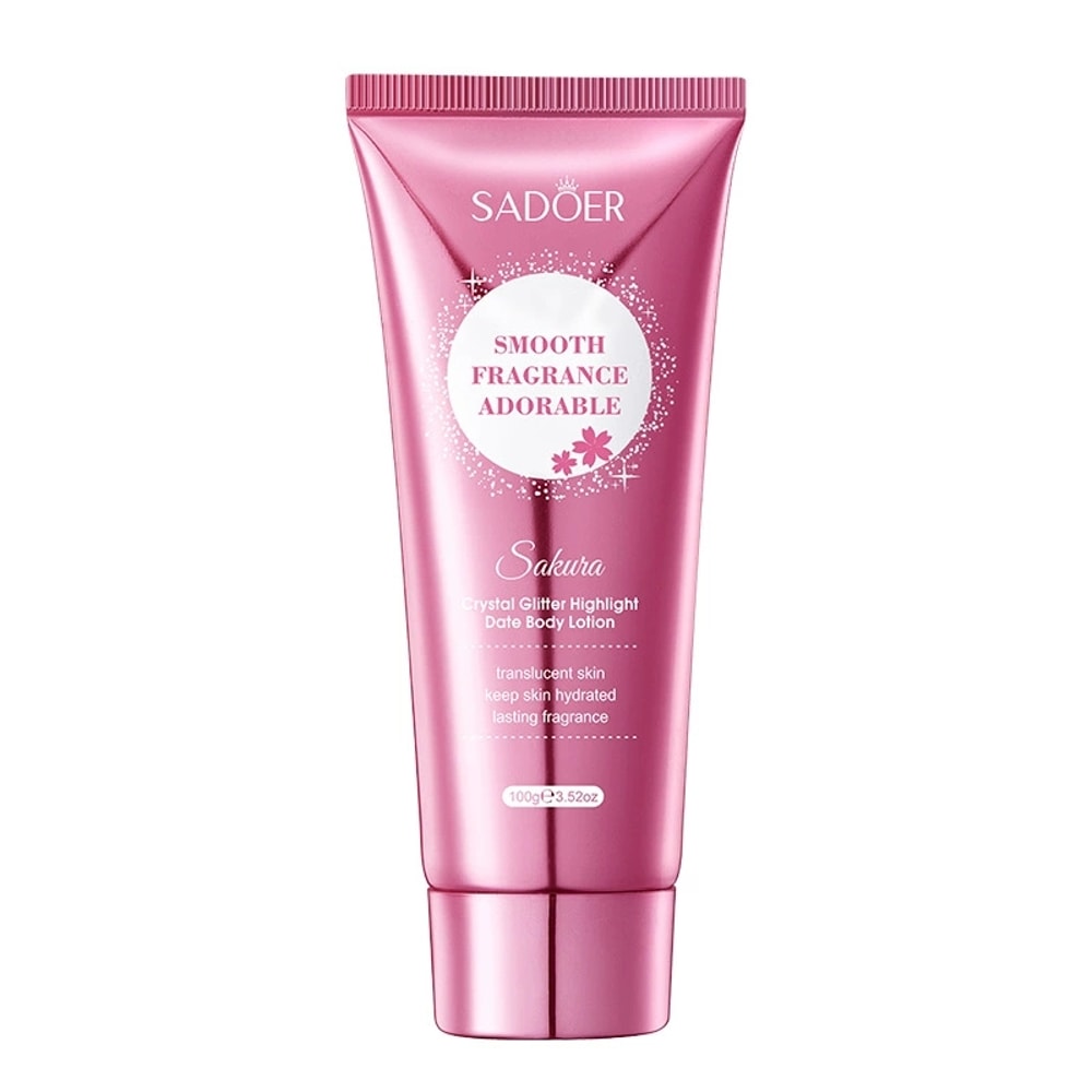 Sakura Fragrance Body Whitening Glitter Cream Moisturizing Hydrating Lotion Luxury Neck Hand Arm Le 4