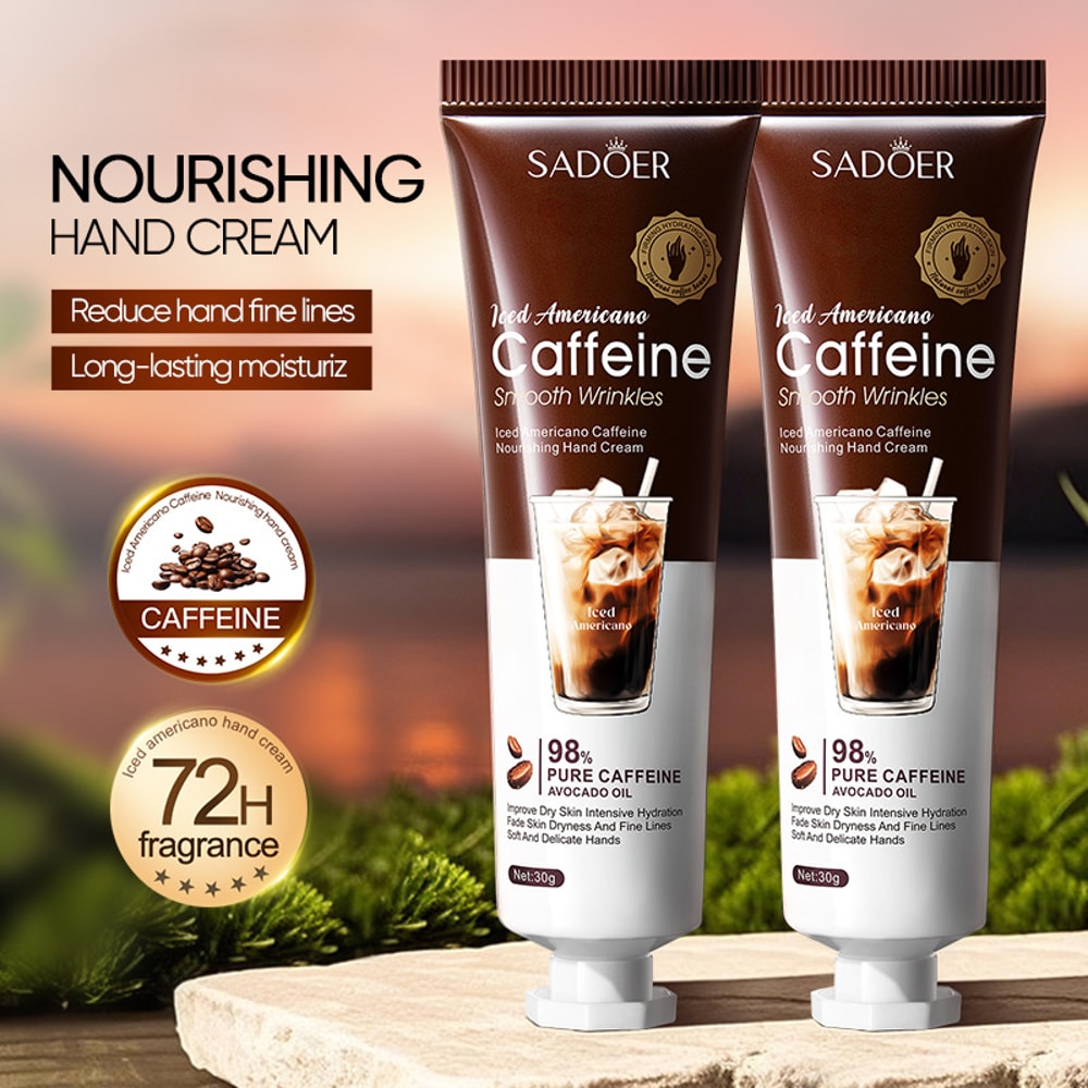 Caffeine Hand Cream Moisturizing Nourishing Skin Care Whitening Hydrating AntiWrinkles Hands Cream 1