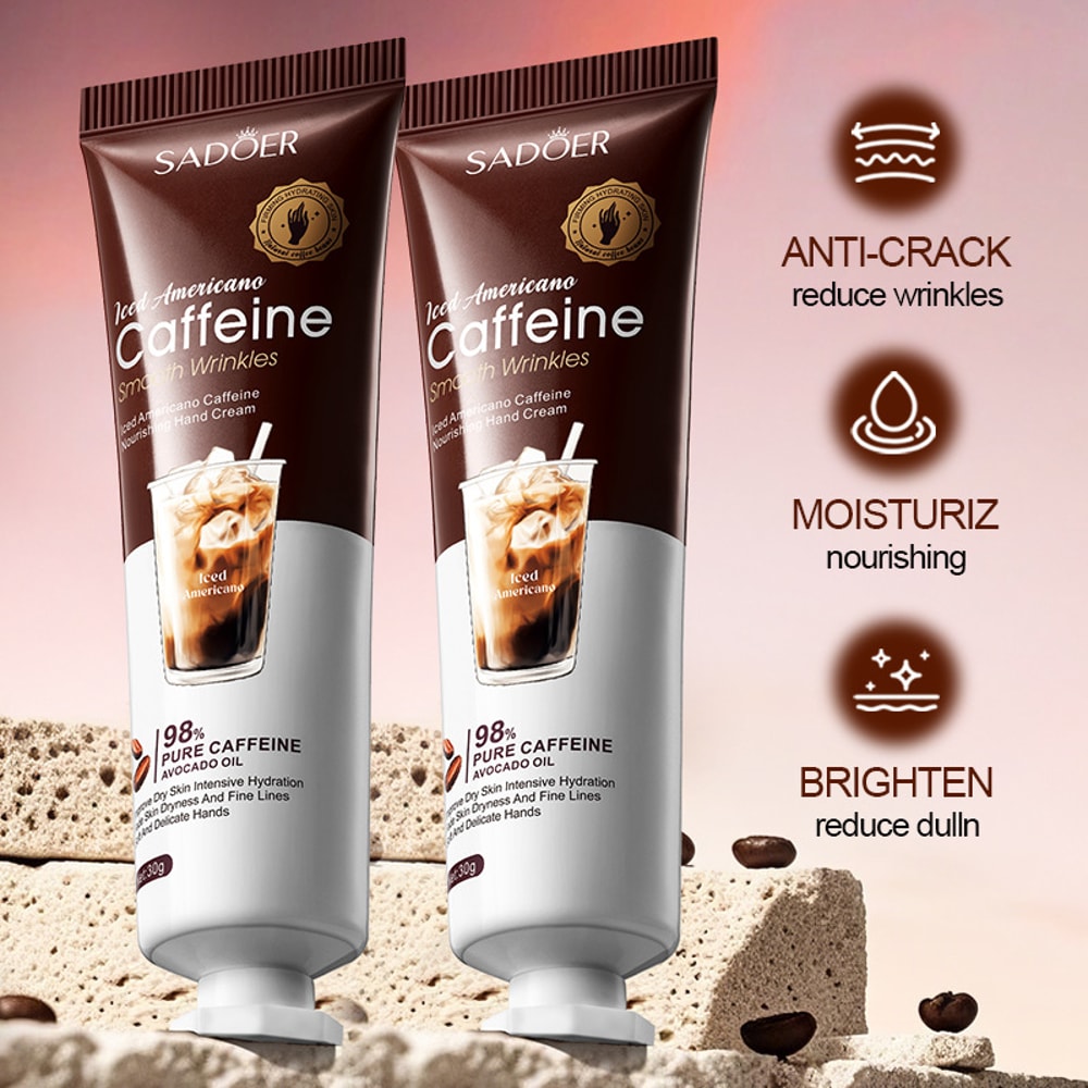 Caffeine Hand Cream Moisturizing Nourishing Skin Care Whitening Hydrating AntiWrinkles Hands Cream 3