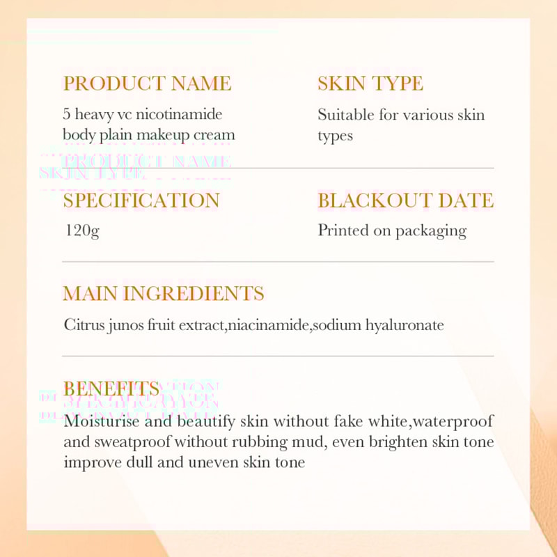 Vitamin C Body Cream, Brightening Nourishing, Skin Rejuvenation, Moisturizing Anti Wrinkle, Face Cream Skin Care