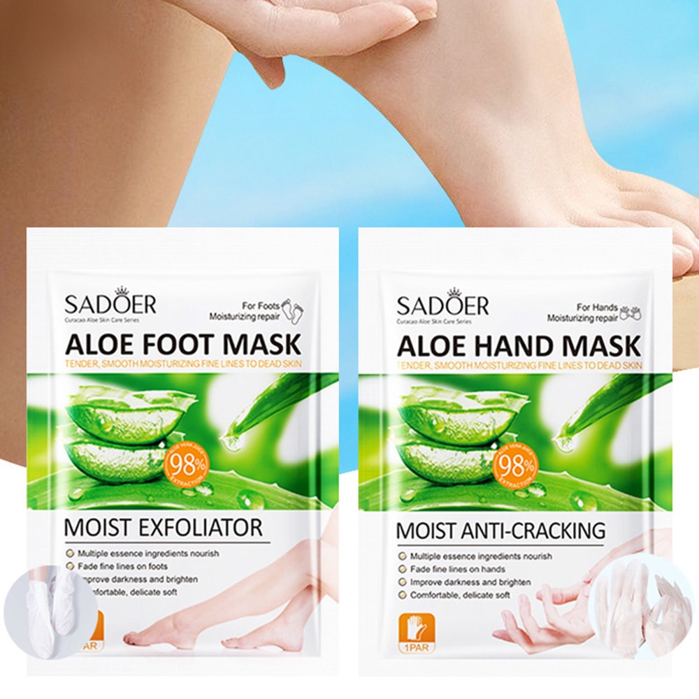 Aloe Vera Foot Mask, Moisturizing Hand Mask, Anti Wrinkles Care, Foot Peeling Mask, Exfoliating Feet, Pedicure Hands