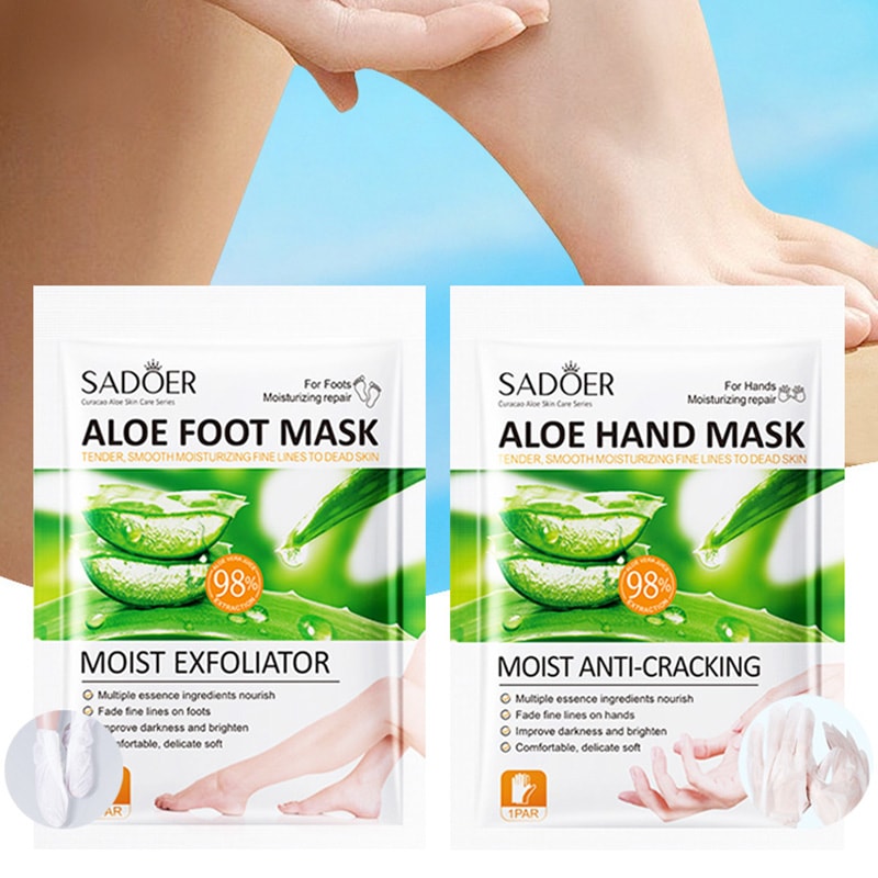 Aloe Vera Foot Mask, Moisturizing Hand Mask, Anti Wrinkles Care, Foot Peeling Mask, Exfoliating Feet, Pedicure Hands
