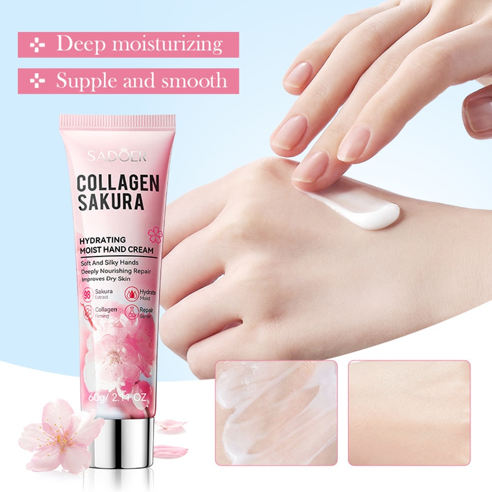 Moisturizing Hydrating Sakura Hand Cream Beauty Skin Care Antiaging Hands Hands Skin Whitening 2