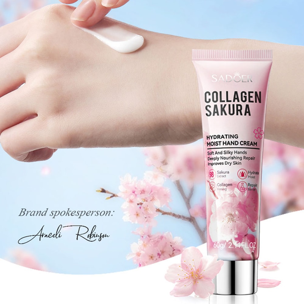 Moisturizing Hydrating Sakura Hand Cream Beauty Skin Care Antiaging Hands Hands Skin Whitening 4