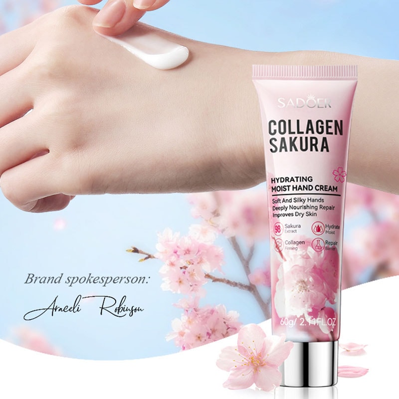 Moisturizing Hydrating Sakura Hand Cream Beauty Skin Care Antiaging Hands Hands Skin Whitening 4