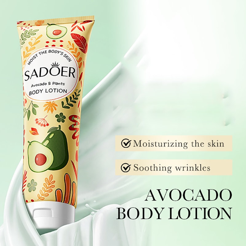 Moisturising Exfoliating Avocado Body Lotion, Skin Care Cream, Smooth Tender Nourishing Cream, Anti Drying, Leg Arm Back