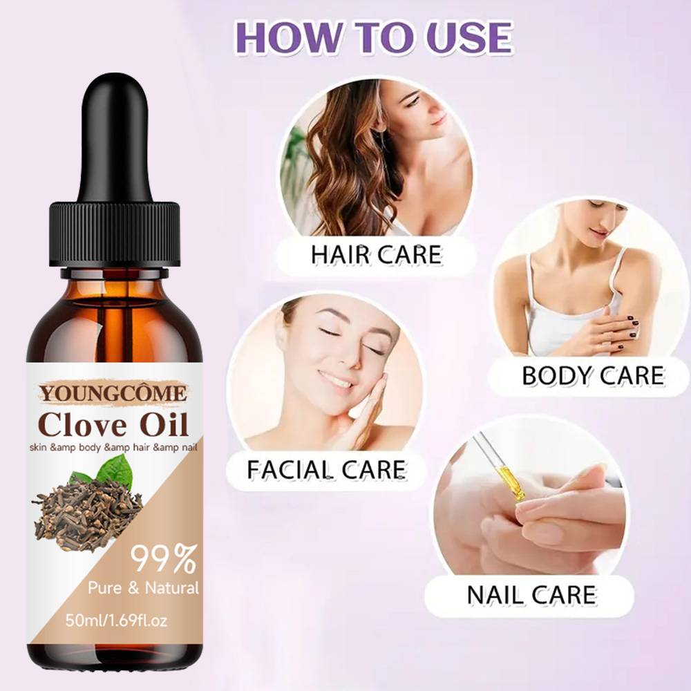 Clove Essential Oil, Moisturizing Repair for Face, Anti Aging, Helps Keep Skin Hydrated, Improves Skin Elasticity