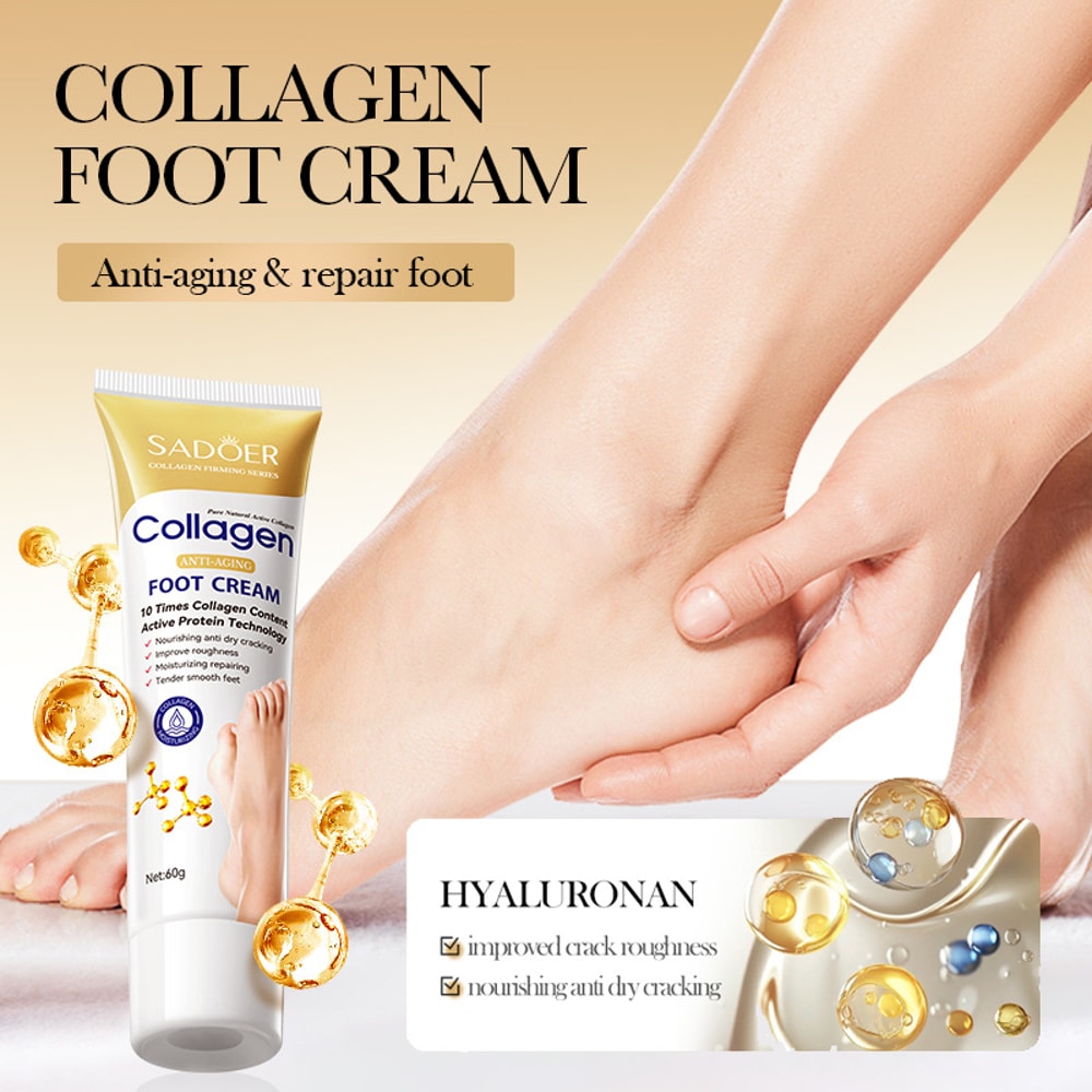 Collagen Foot Cream, Firming Nourishing Feet Creams, Moisturizing Hydrating Feet skincare, Repairing Foot Skin Care