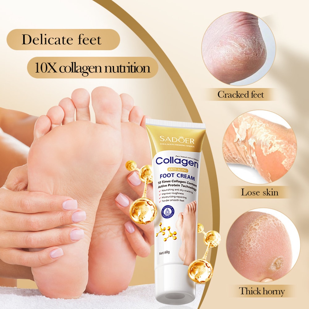 Collagen Foot Cream, Firming Nourishing Feet Creams, Moisturizing Hydrating Feet skincare, Repairing Foot Skin Care