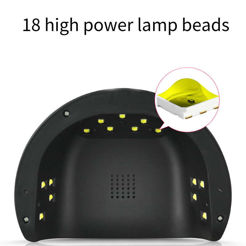 Portable UV LED Nail Lamp, Gel Nail Dryer Light, USB Charging Nail Art Dryer with 18 Infrared Smart Light Beads
