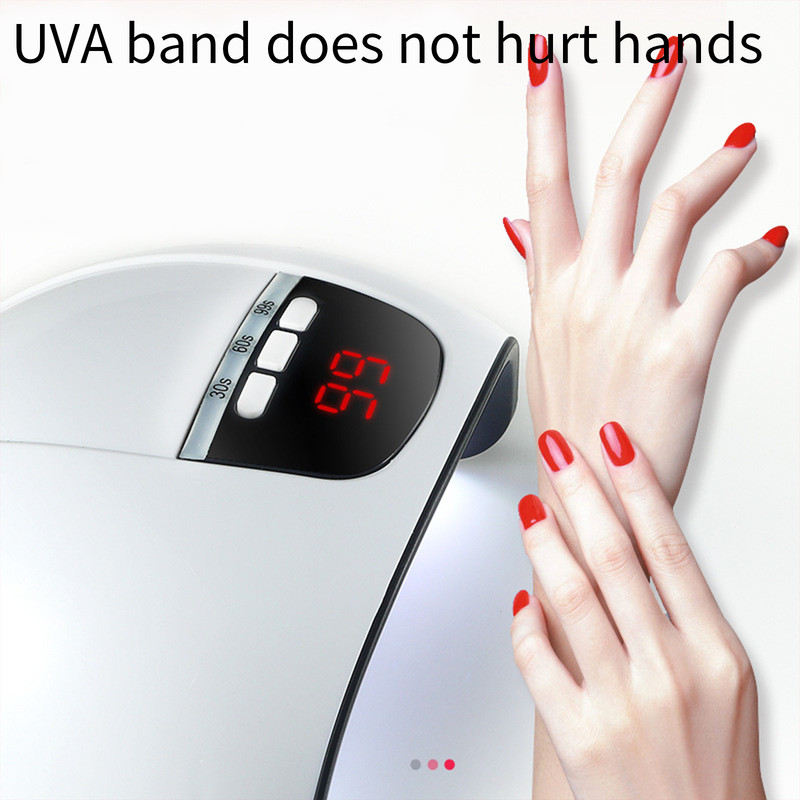 Portable UV LED Nail Lamp, Gel Nail Dryer Light, USB Charging Nail Art Dryer with 18 Infrared Smart Light Beads