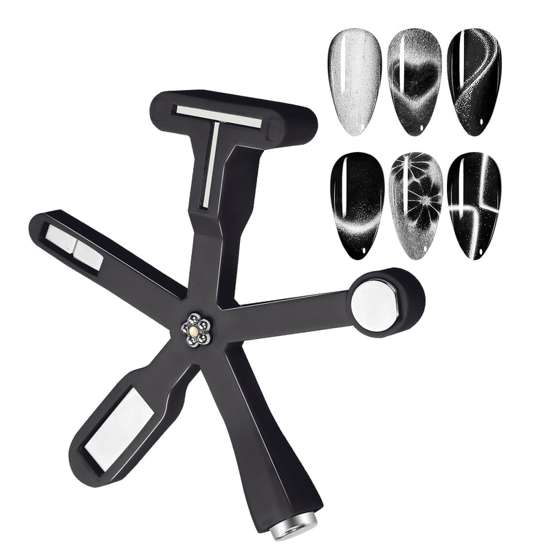 Love Heart Pattern, Nail Magnet 6in1 Cat Eye, Side Light, Half Moon, Daisy Flower, French, Nail UV Manicure Magnets