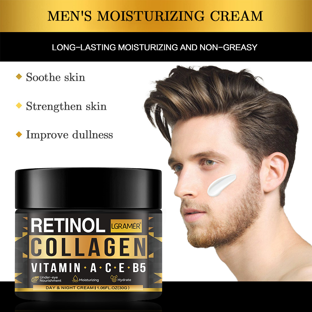 Mens Retinol Collagen Face Cream Skincare Hydrating Smooth Moisturizing Brightening Wrinkles Firmin 1