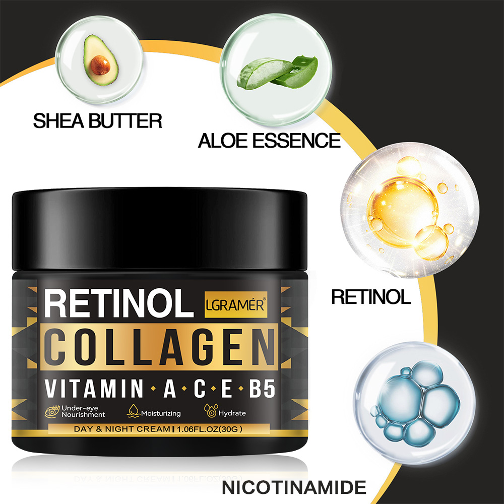 Mens Retinol Collagen Face Cream Skincare Hydrating Smooth Moisturizing Brightening Wrinkles Firmin 3