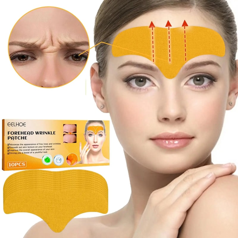 Forehead Wrinkle Patch Lightening, Collagen Firming Gel Mask, Anti Aging Facial Skincare Stickers for Smoothing Lines