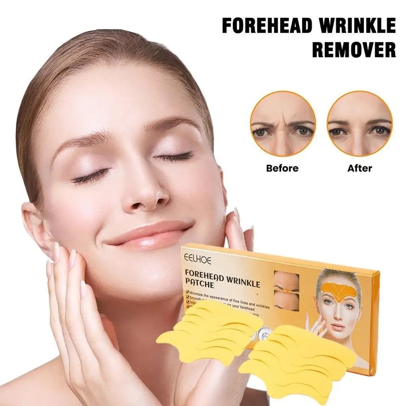 Forehead Wrinkle Patch Lightening, Collagen Firming Gel Mask, Anti Aging Facial Skincare Stickers for Smoothing Lines