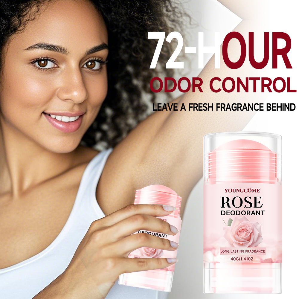 Pink Rose Essentials Long Lasting Fragrance Deodorant Stick Oil Deodorant Cream Perfume Cooling Arm 0