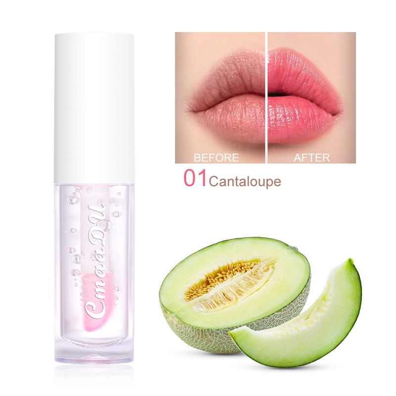 6 Color Fruit Flavor Lip Oil, Color Changing Hydrating Gloss, Moisturizing Tinted Lip Care for Smooth Soft Lips