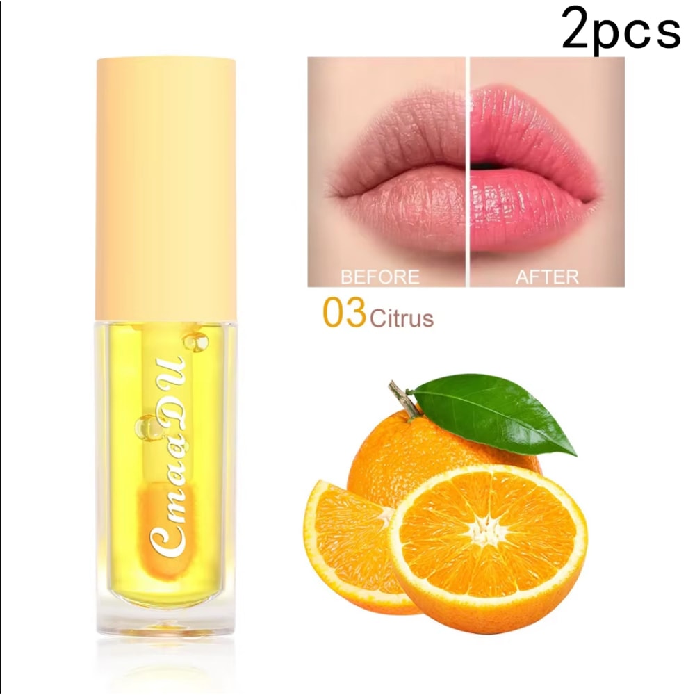 6 Color Fruit Flavor Lip Oil, Color Changing Hydrating Gloss, Moisturizing Tinted Lip Care for Smooth Soft Lips
