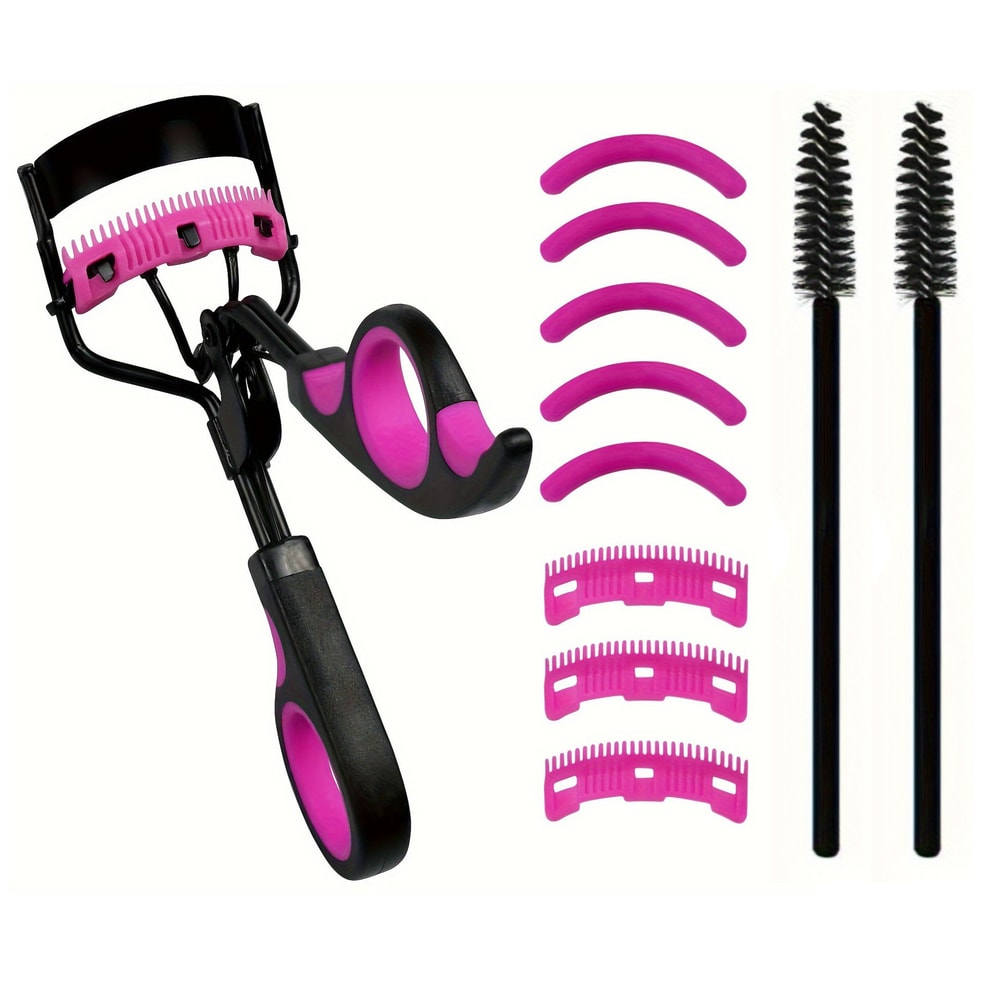 Eyelash Curler Women, Professional Eyelashes Curling Tweezers Clips, Lasting Eye Makeup Tools with Pads