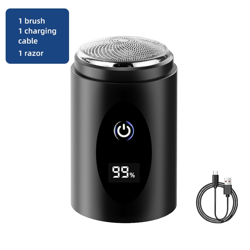 Portable Shaver, Multiple Blades, All-Aluminum Body, TYPE-C Charging, LED Digital Display, Travel Grooming