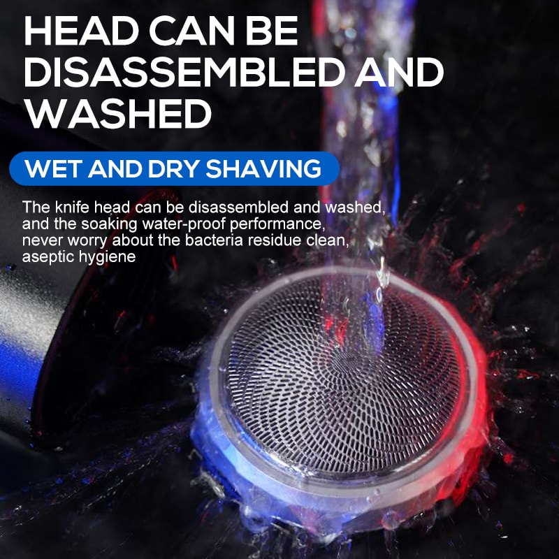 Portable Shaver, Multiple Blades, All-Aluminum Body, TYPE-C Charging, LED Digital Display, Travel Grooming