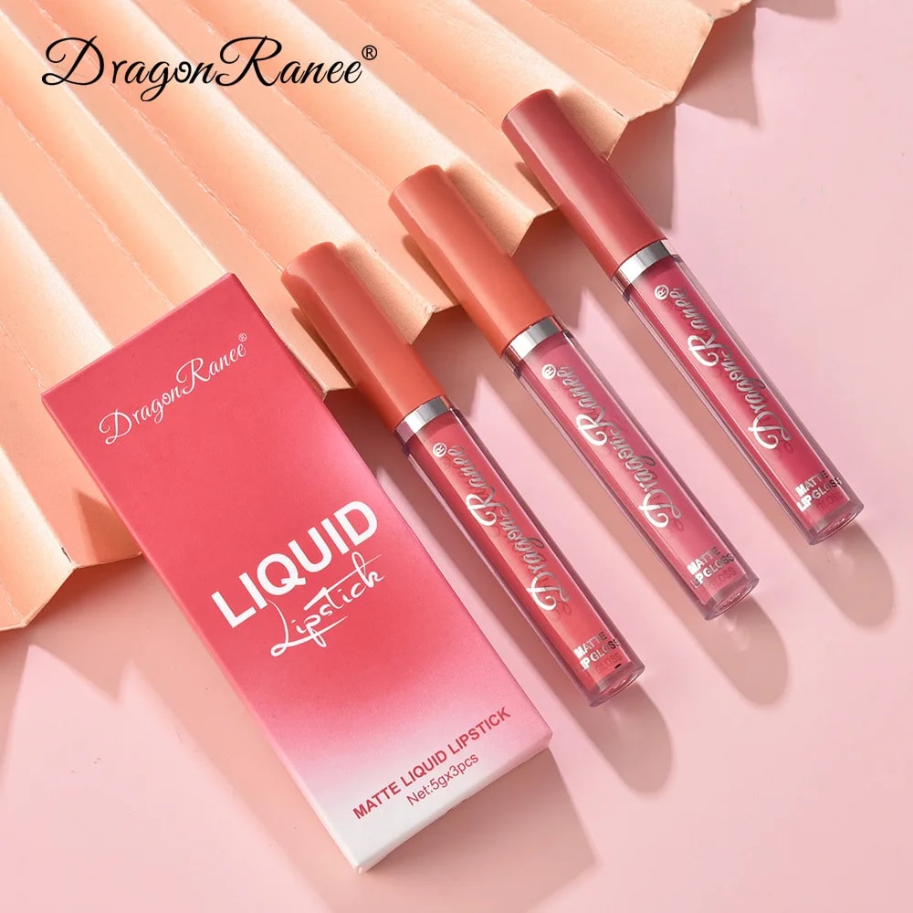 Liquid Lipsticks Set Long Lasting, Matte Lipsticks, Waterproof, Make Up For Women, Korean Beauty Cosmetics Kit