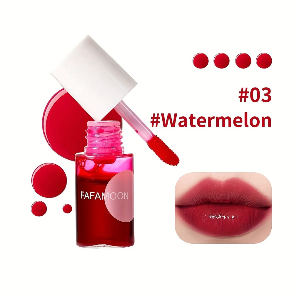 Fruity Lip Tint Water Gloss Tint, Long Lasting Colors, Moisturizing Waterproof Liquid Lipstick, Non Stick, High Pigment