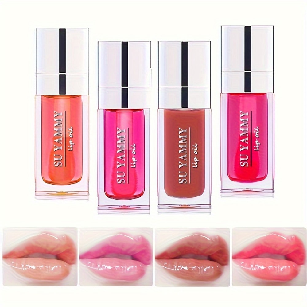 Moisturizing Transparent Lip Gloss, Hydrating Lip Glow Oil, Tinted for Lip Care and Dry Lip, Plumping, Ideal Mothers Day