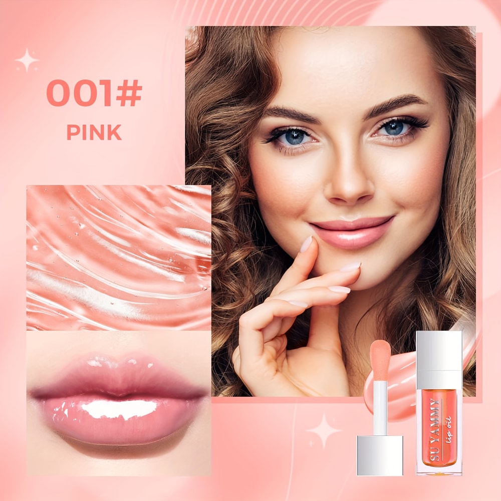 Moisturizing Transparent Lip Gloss, Hydrating Lip Glow Oil, Tinted for Lip Care and Dry Lip, Plumping, Ideal Mothers Day