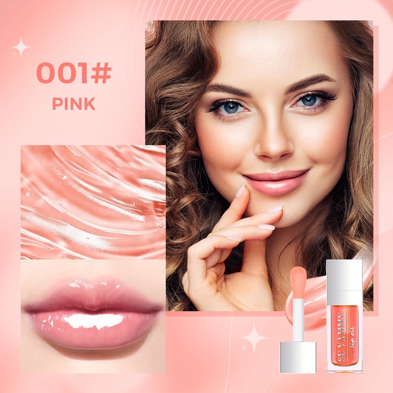 Moisturizing Transparent Lip Gloss, Hydrating Lip Glow Oil, Tinted for Lip Care and Dry Lip, Plumping, Ideal Mothers Day