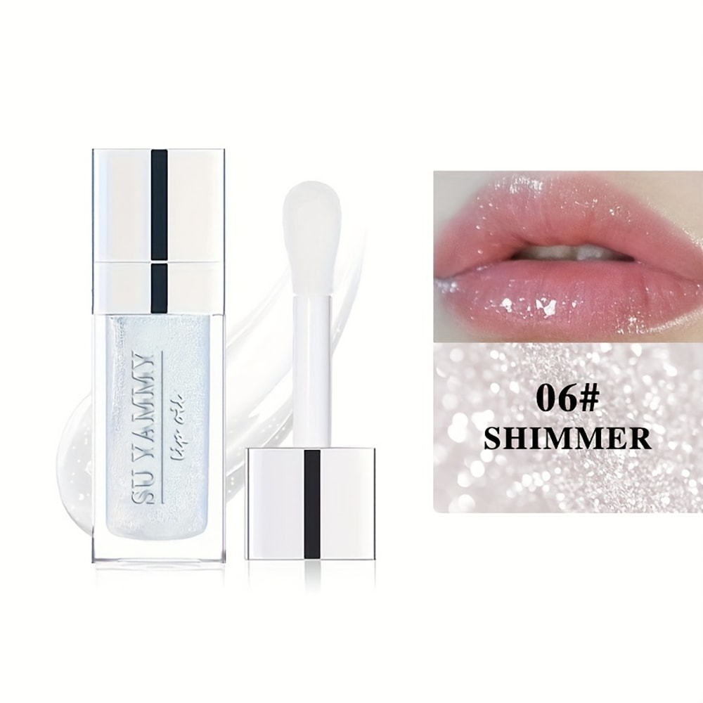 Moisturizing Transparent Lip Gloss, Hydrating Lip Glow Oil, Tinted for Lip Care and Dry Lip, Plumping, Ideal Mothers Day