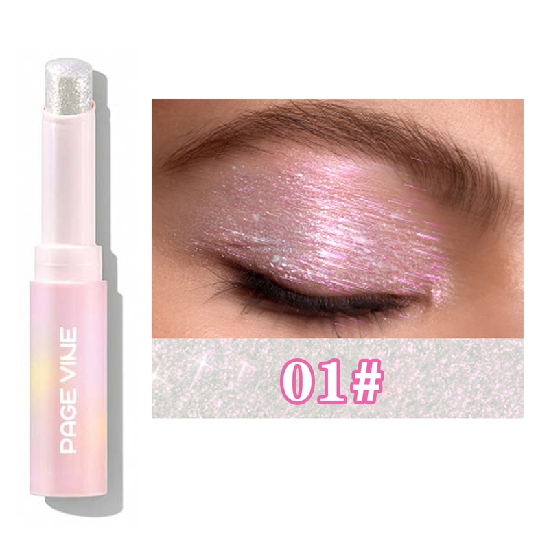 Jelly Eyeshadow Highlight Stick, Long-Lasting High Pigment, Glitter Shimmer, Valentine's Day Party, Beach Travel Holiday