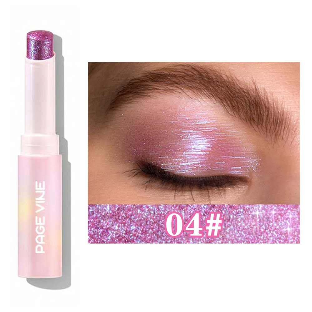 Jelly Eyeshadow Highlight Stick, Long-Lasting High Pigment, Glitter Shimmer, Valentine's Day Party, Beach Travel Holiday