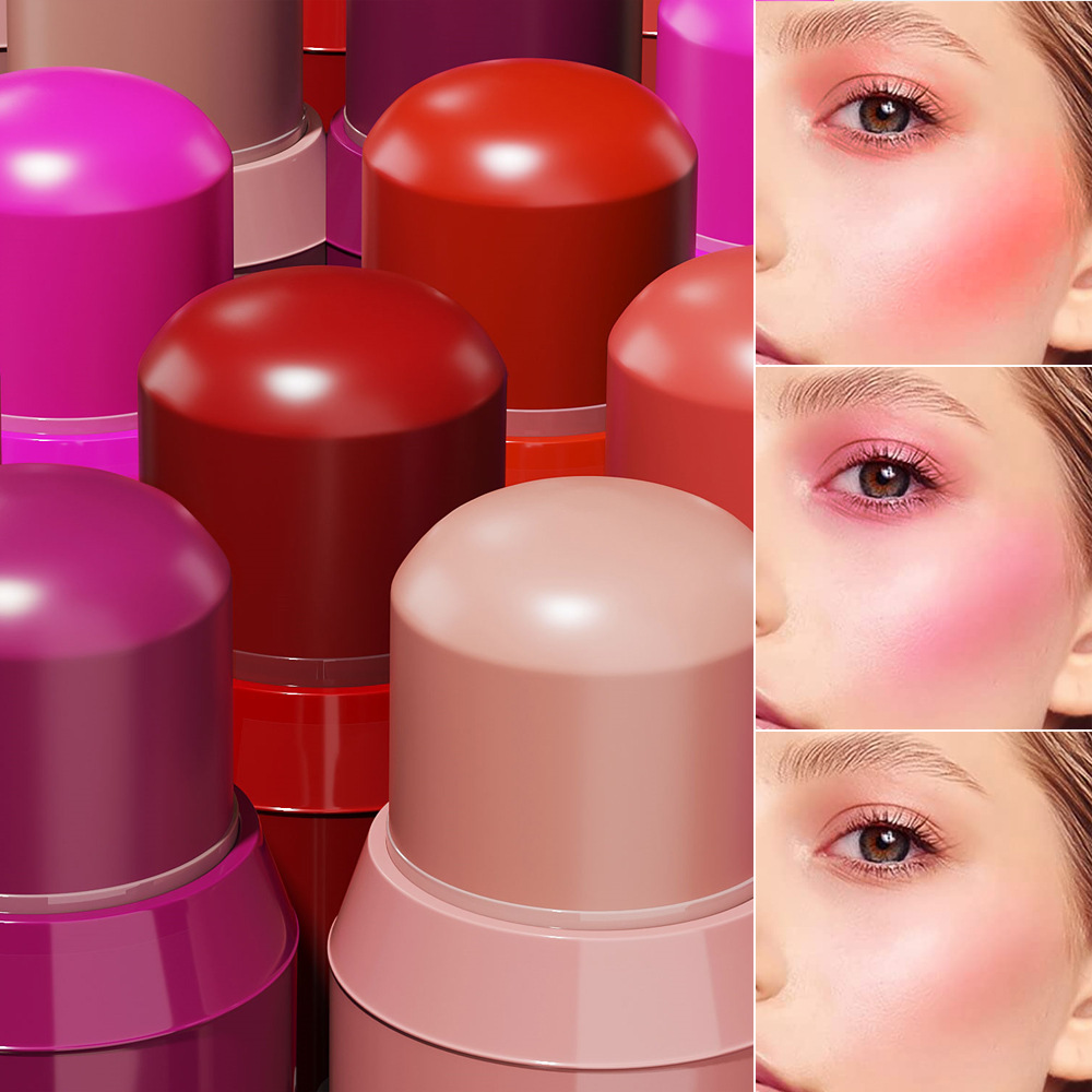 6-color blush lipstick combination matte silky multi-functional makeup stick makes it easy to remove makeup