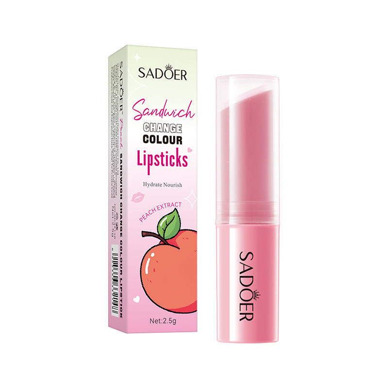 Color Changing Lipstick, Moisturizing Dudu, Sandwich Lipstick, Lipstick Girl Heart, Moisturizing Warm Fruit Color Balm