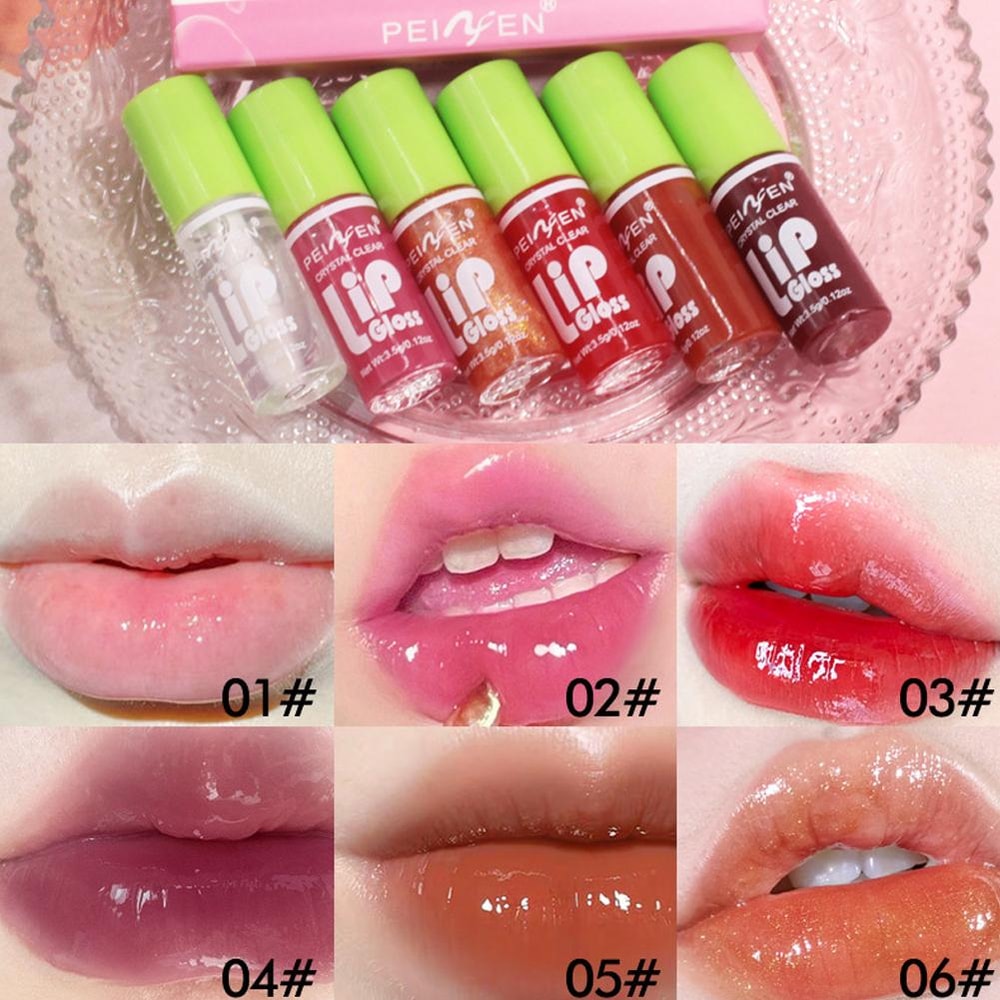 Moisturizing Lip Gloss Hydrating Lip Glaze Transparent Lip Oil Lip Plumper Lipstick Set Make Up Liq 1