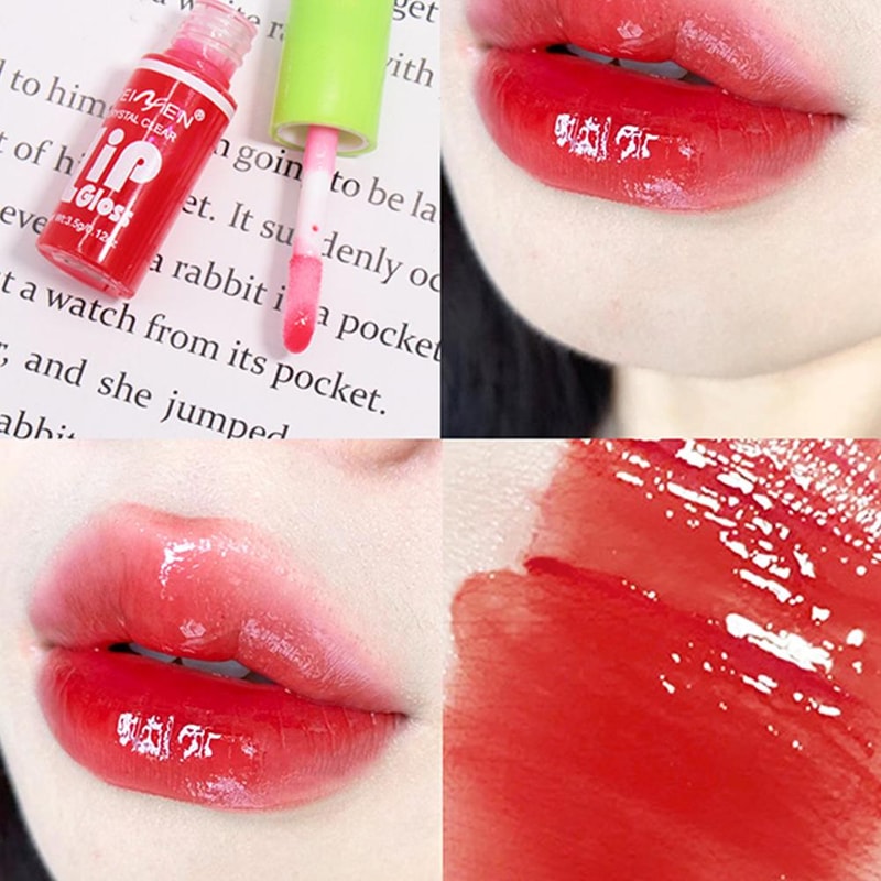 Moisturizing Lip Gloss Hydrating Lip Glaze Transparent Lip Oil Lip Plumper Lipstick Set Make Up Liq 4