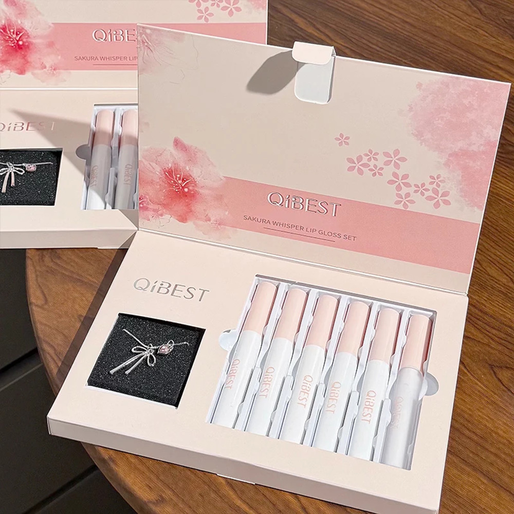 Lip Makeup Kits, Matte Velvet Liquid Lipstick Lasting, Lip Glaze Sets, Moisturizing Lip Balm Oil Necklace Gift