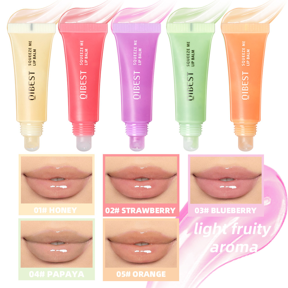 Jelly Lip Balm Moisturizing, Lightweight Long Lasting, Watery Lipstick Makeup, Natural Transparent, Lip Oil Cosmetic Lip