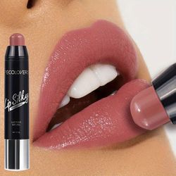 matte lipstick pencil, waterproof long lasting lip stain, non stick cup nude tint, cosmetic lipstick pen makeup