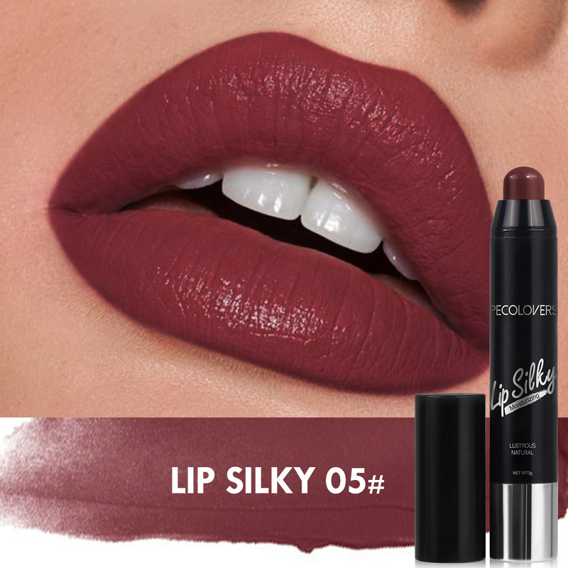 Matte Lipstick Pencil, Waterproof Long Lasting Lip Stain, Non Stick Cup Nude Tint, Cosmetic Lipstick Pen Makeup
