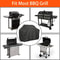 Heavy Duty BBQ Grill Cover, Anti-Dust Waterproof Outdoor Barbecue Cover for Weber, Charbroil & Round Grills