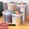 Kitchen Cereal Storage Box 4Grid Plastic Food Container with Airtight Seal